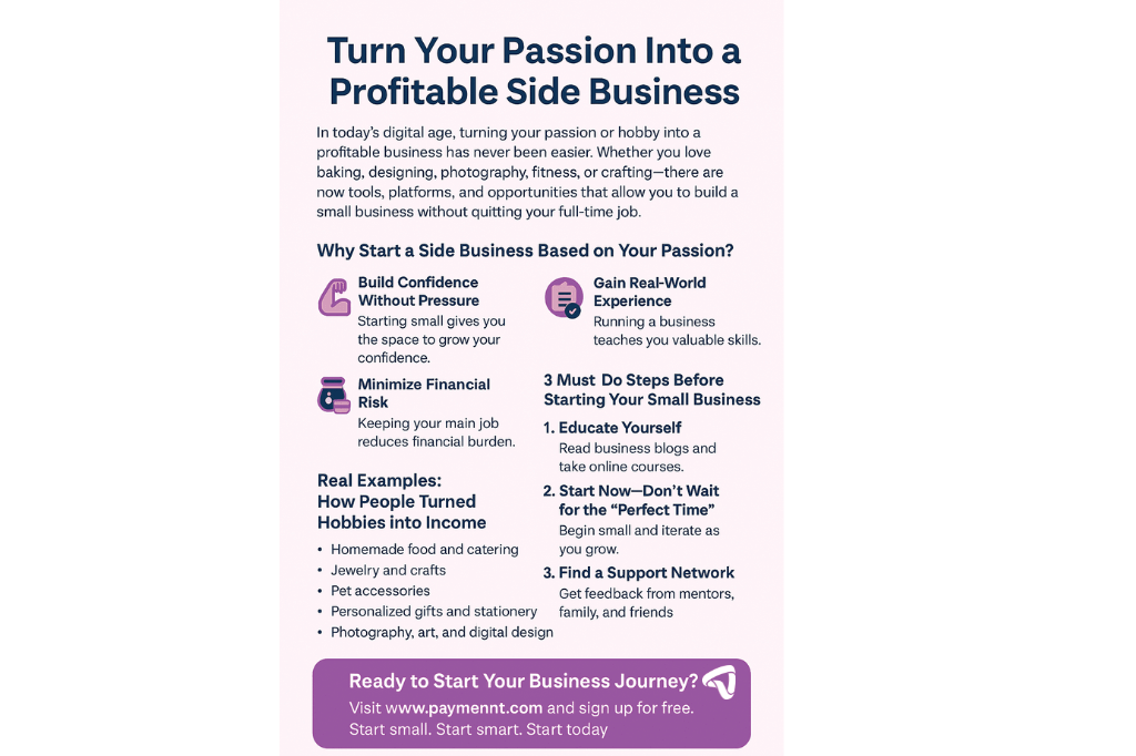 Why start a side business based on your passion?